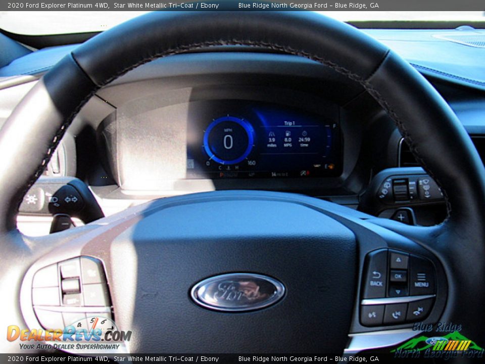 2020 Ford Explorer Platinum 4WD Star White Metallic Tri-Coat / Ebony Photo #19