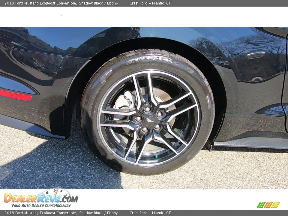 2018 Ford Mustang EcoBoost Convertible Shadow Black / Ebony Photo #22