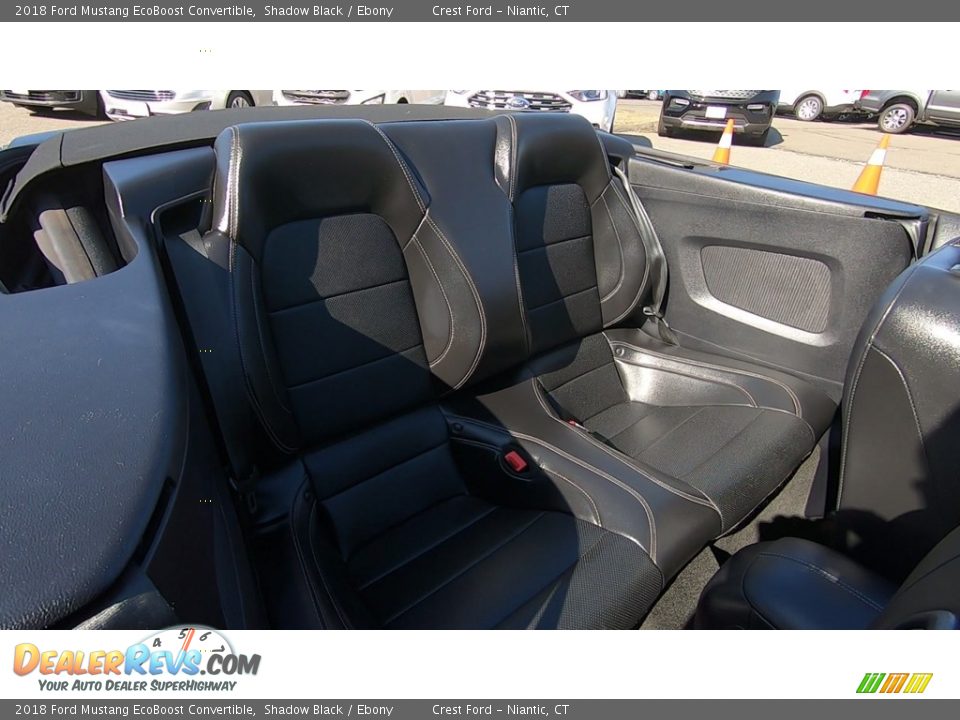 2018 Ford Mustang EcoBoost Convertible Shadow Black / Ebony Photo #23