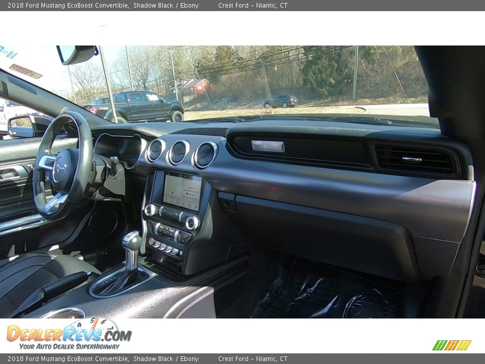 2018 Ford Mustang EcoBoost Convertible Shadow Black / Ebony Photo #24