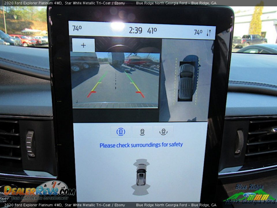 2020 Ford Explorer Platinum 4WD Star White Metallic Tri-Coat / Ebony Photo #23