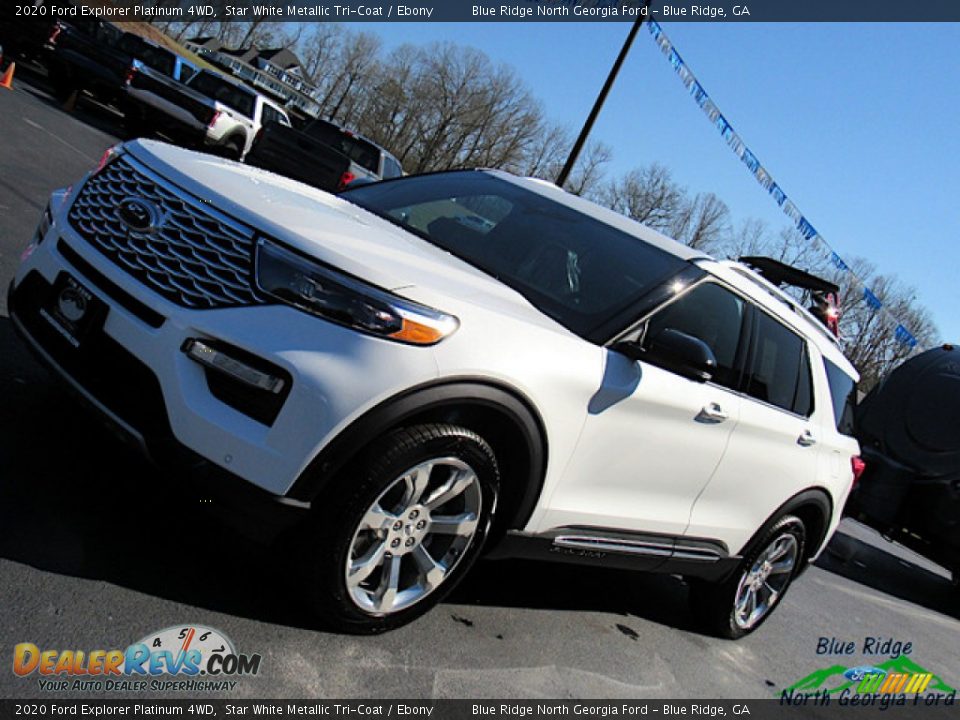 2020 Ford Explorer Platinum 4WD Star White Metallic Tri-Coat / Ebony Photo #32