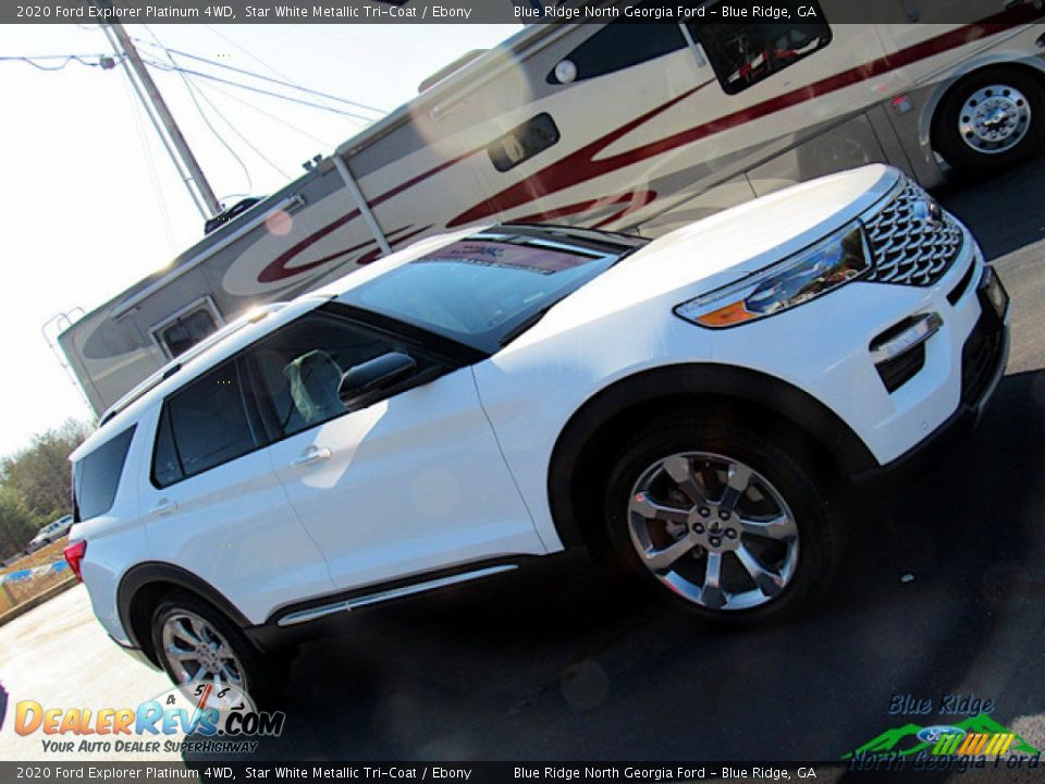 2020 Ford Explorer Platinum 4WD Star White Metallic Tri-Coat / Ebony Photo #33
