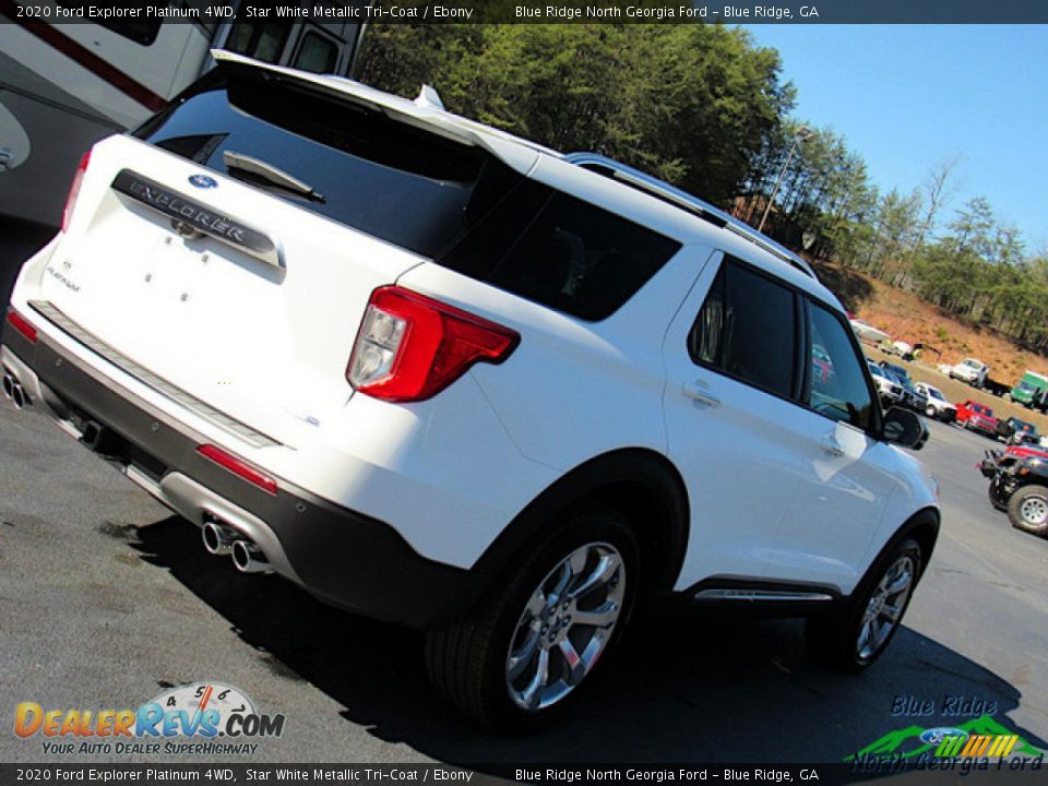 2020 Ford Explorer Platinum 4WD Star White Metallic Tri-Coat / Ebony Photo #34
