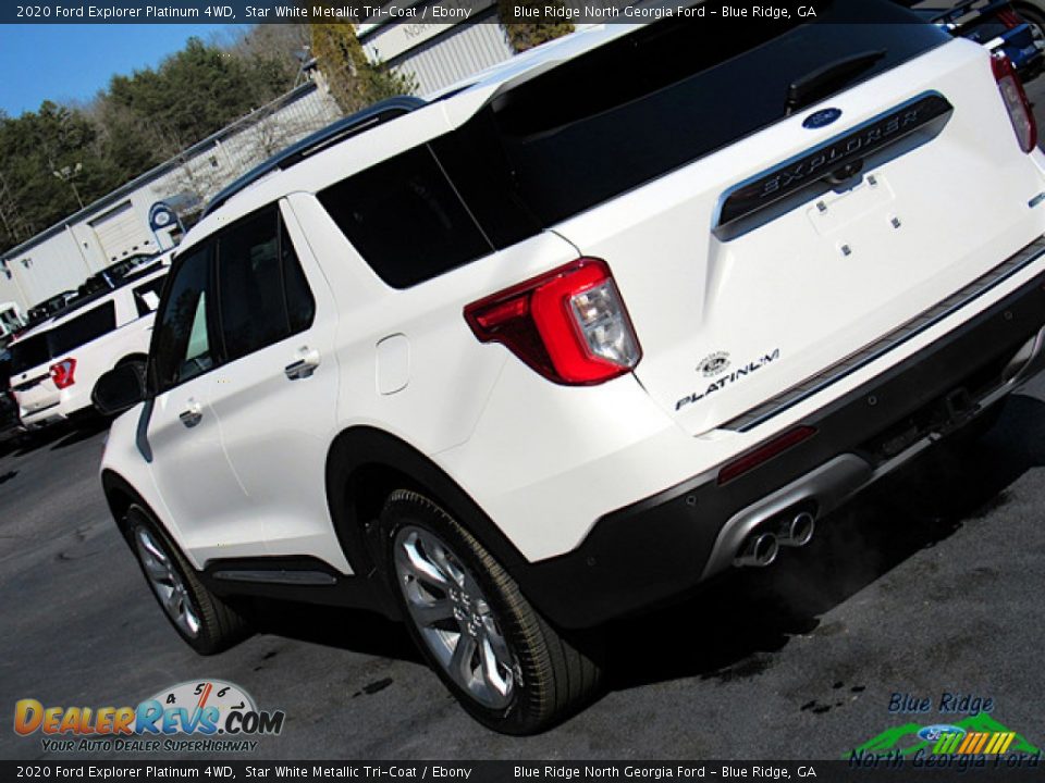 2020 Ford Explorer Platinum 4WD Star White Metallic Tri-Coat / Ebony Photo #35
