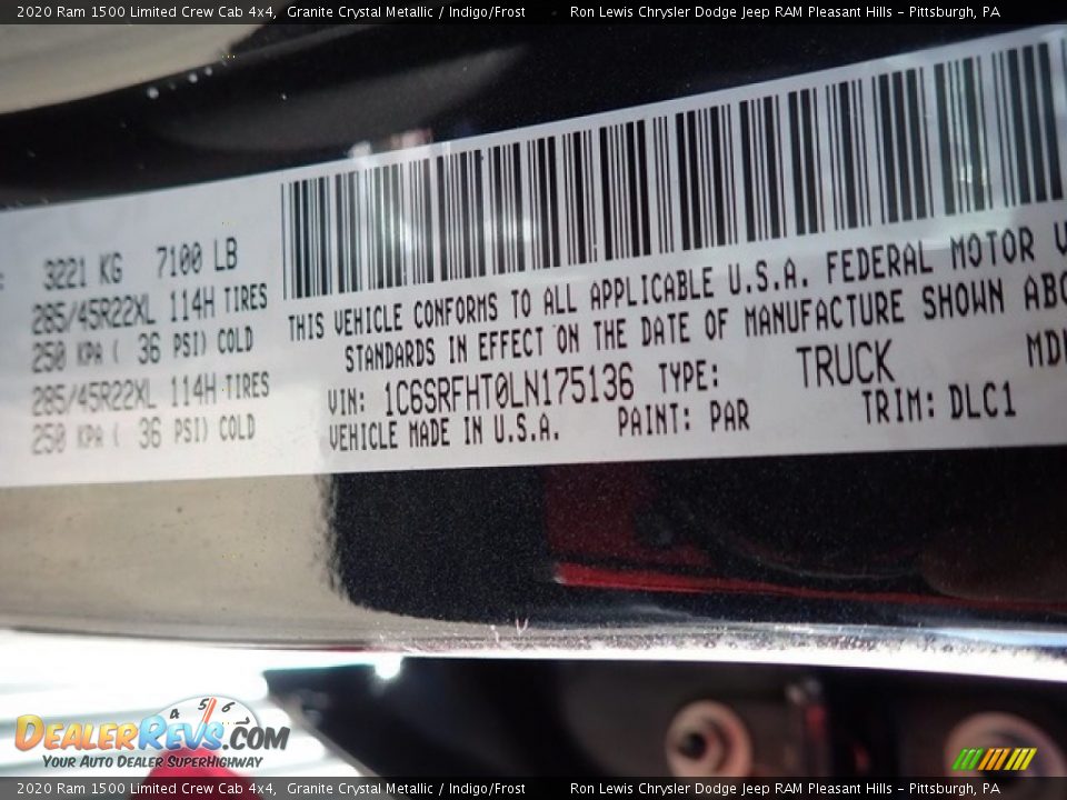 2020 Ram 1500 Limited Crew Cab 4x4 Granite Crystal Metallic / Indigo/Frost Photo #17