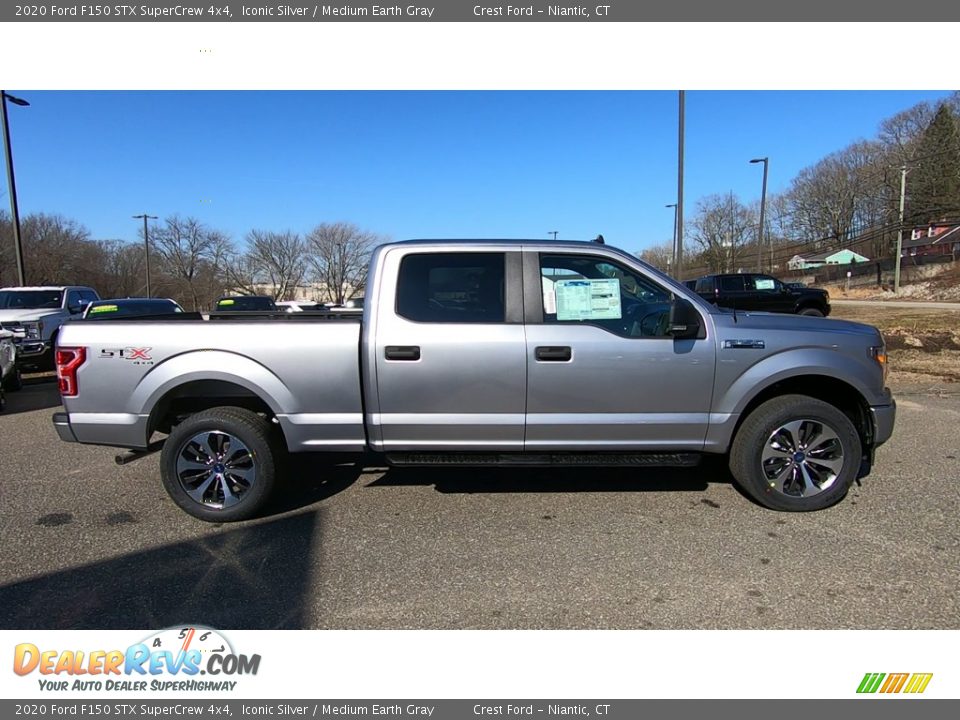 2020 Ford F150 STX SuperCrew 4x4 Iconic Silver / Medium Earth Gray Photo #8