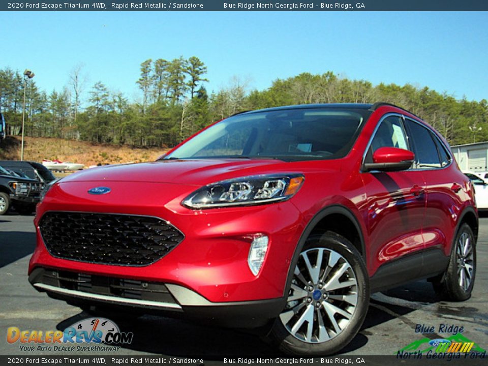 2020 Ford Escape Titanium 4WD Rapid Red Metallic / Sandstone Photo #1