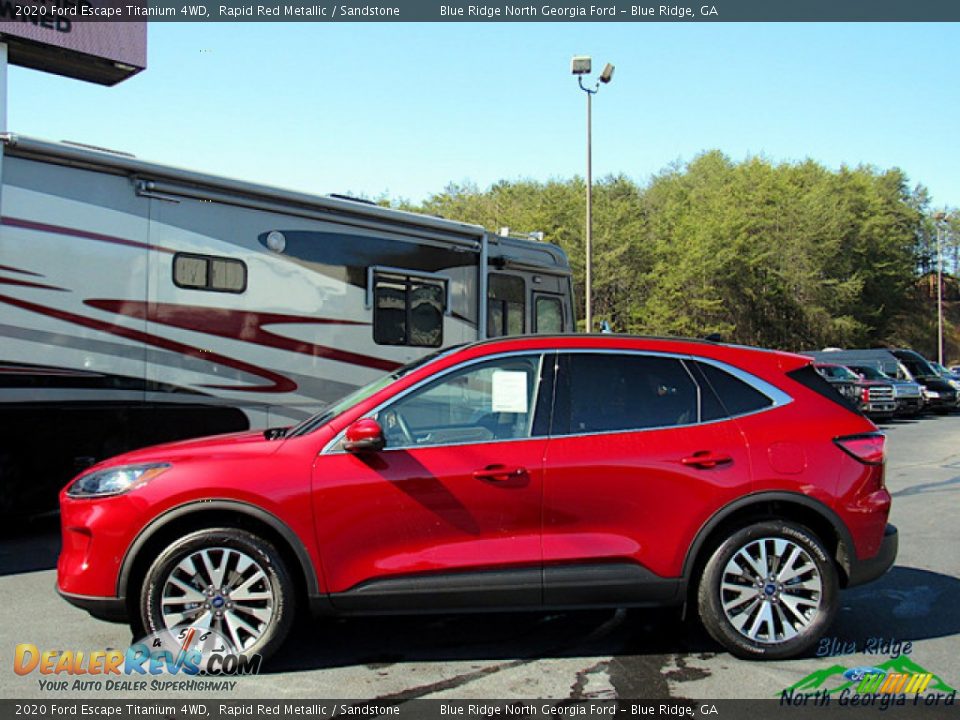 2020 Ford Escape Titanium 4WD Rapid Red Metallic / Sandstone Photo #2