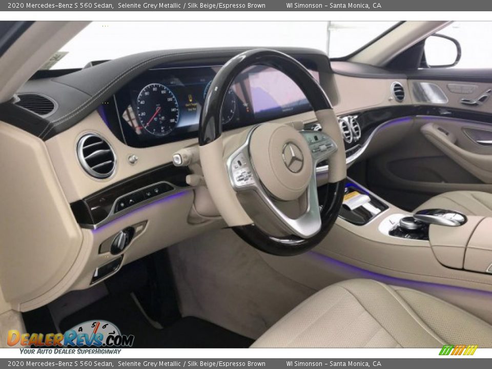 2020 Mercedes-Benz S 560 Sedan Selenite Grey Metallic / Silk Beige/Espresso Brown Photo #4