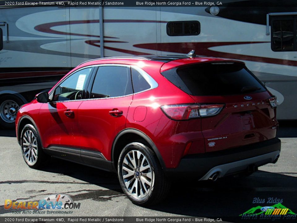2020 Ford Escape Titanium 4WD Rapid Red Metallic / Sandstone Photo #3
