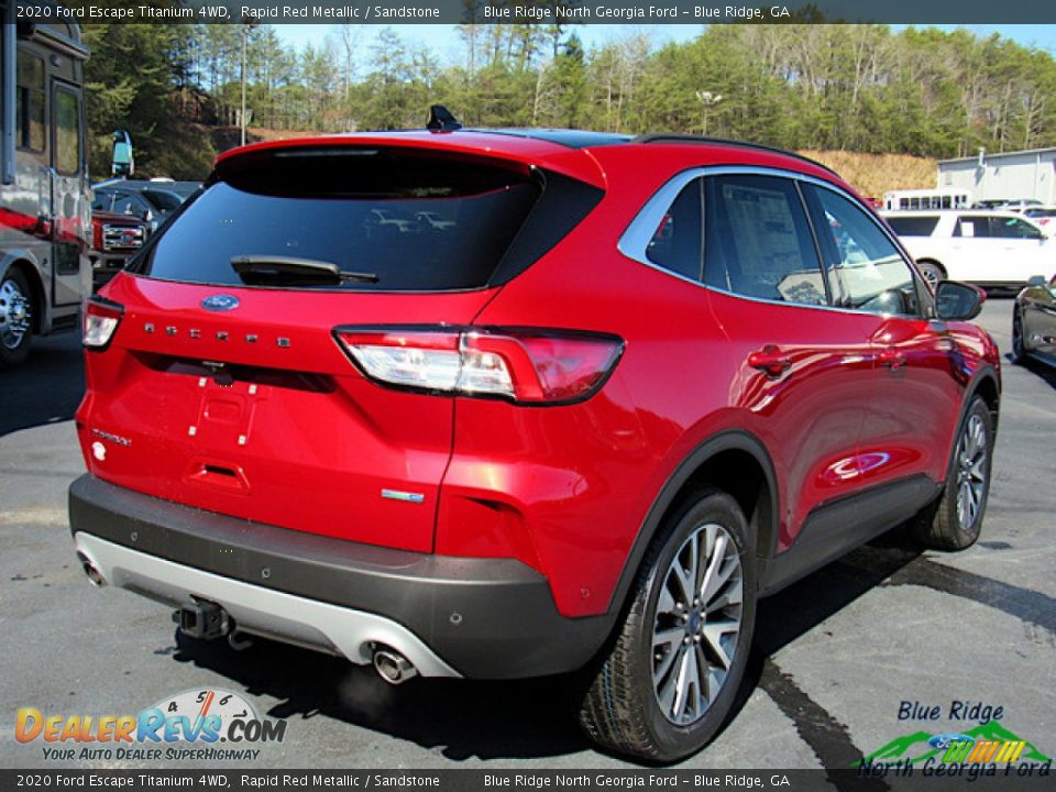 2020 Ford Escape Titanium 4WD Rapid Red Metallic / Sandstone Photo #5