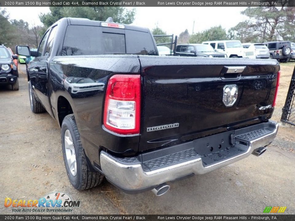 2020 Ram 1500 Big Horn Quad Cab 4x4 Diamond Black Crystal Pearl / Black Photo #3