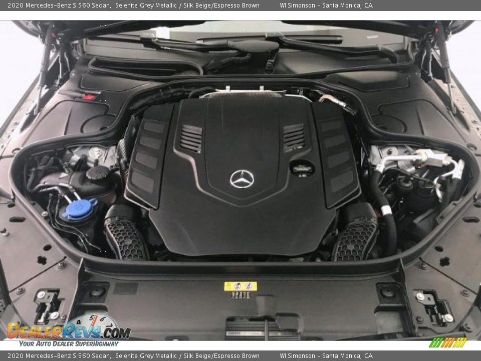 2020 Mercedes-Benz S 560 Sedan Selenite Grey Metallic / Silk Beige/Espresso Brown Photo #8