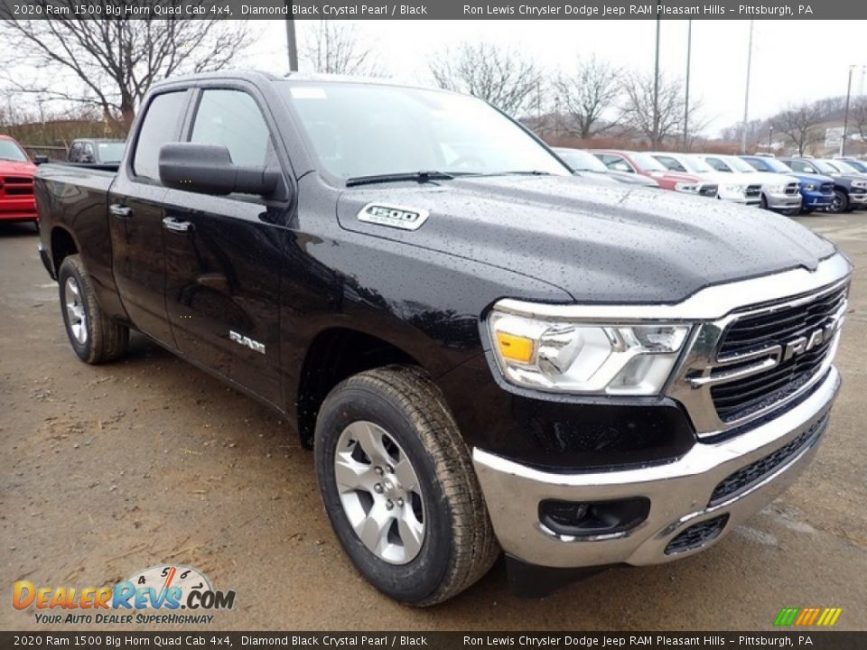 2020 Ram 1500 Big Horn Quad Cab 4x4 Diamond Black Crystal Pearl / Black Photo #6