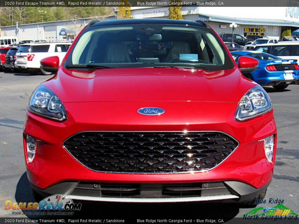 2020 Ford Escape Titanium 4WD Rapid Red Metallic / Sandstone Photo #8