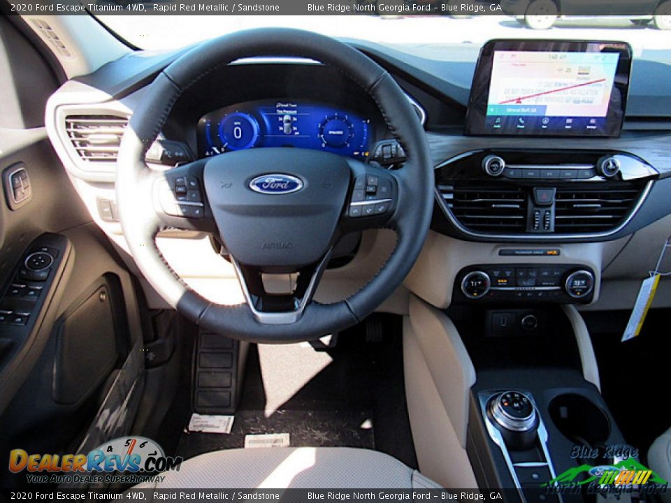 2020 Ford Escape Titanium 4WD Rapid Red Metallic / Sandstone Photo #14