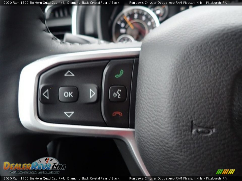 2020 Ram 1500 Big Horn Quad Cab 4x4 Diamond Black Crystal Pearl / Black Photo #18