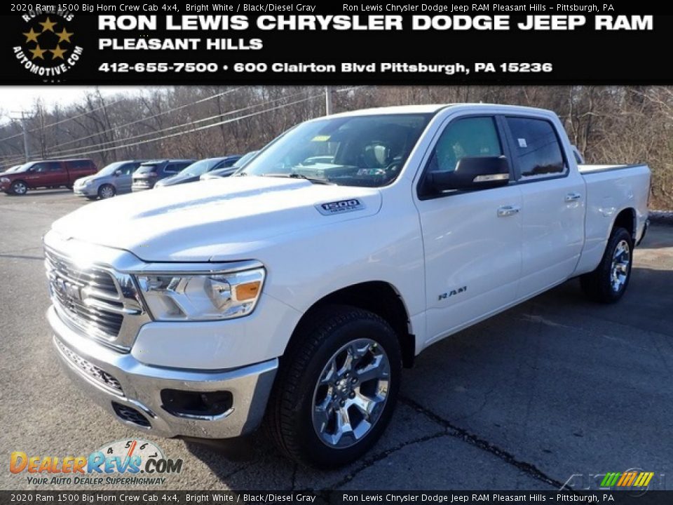 2020 Ram 1500 Big Horn Crew Cab 4x4 Bright White / Black/Diesel Gray Photo #1