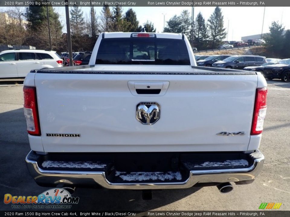 2020 Ram 1500 Big Horn Crew Cab 4x4 Bright White / Black/Diesel Gray Photo #4