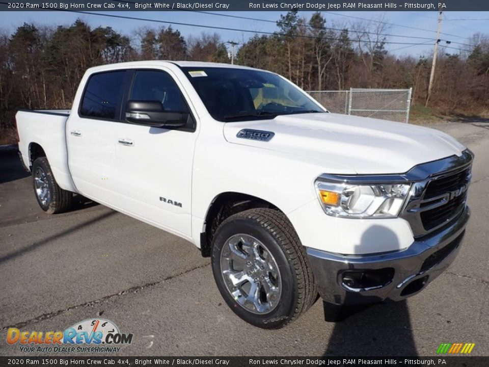 2020 Ram 1500 Big Horn Crew Cab 4x4 Bright White / Black/Diesel Gray Photo #7