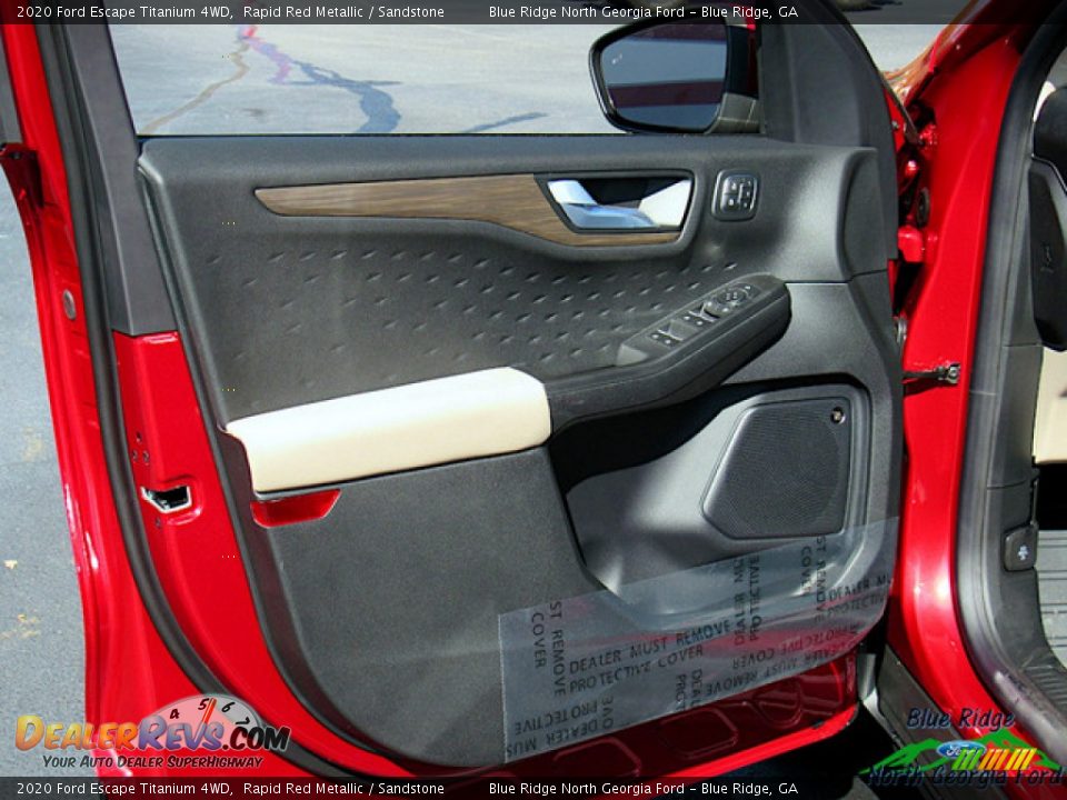 2020 Ford Escape Titanium 4WD Rapid Red Metallic / Sandstone Photo #27
