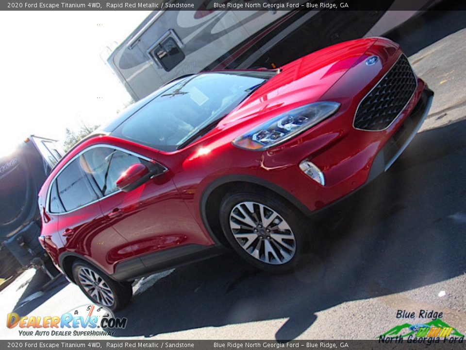 2020 Ford Escape Titanium 4WD Rapid Red Metallic / Sandstone Photo #32
