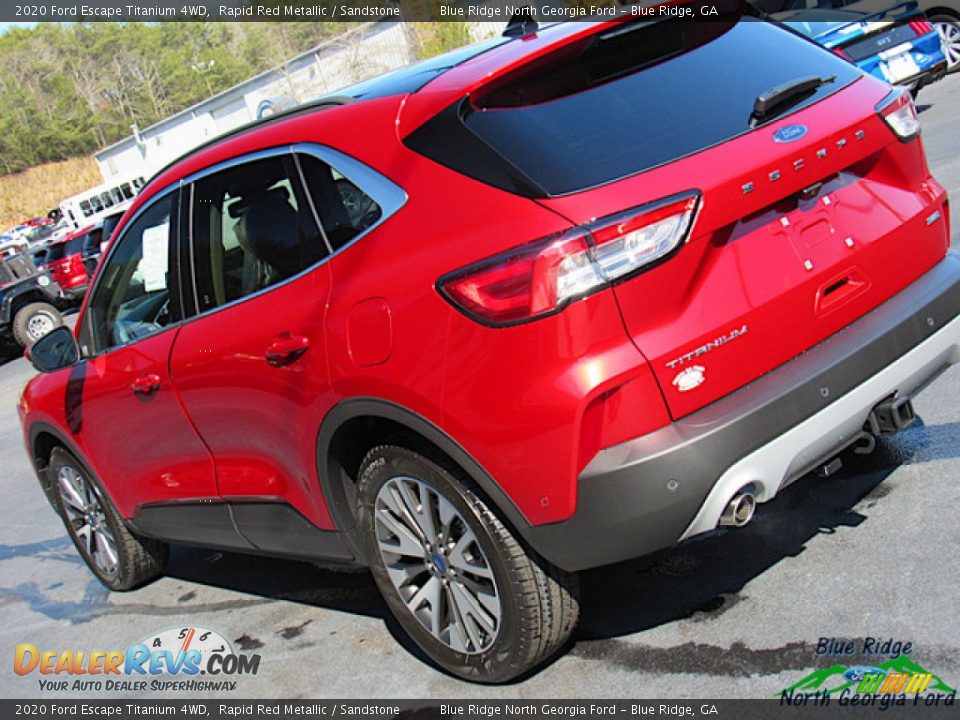 2020 Ford Escape Titanium 4WD Rapid Red Metallic / Sandstone Photo #34