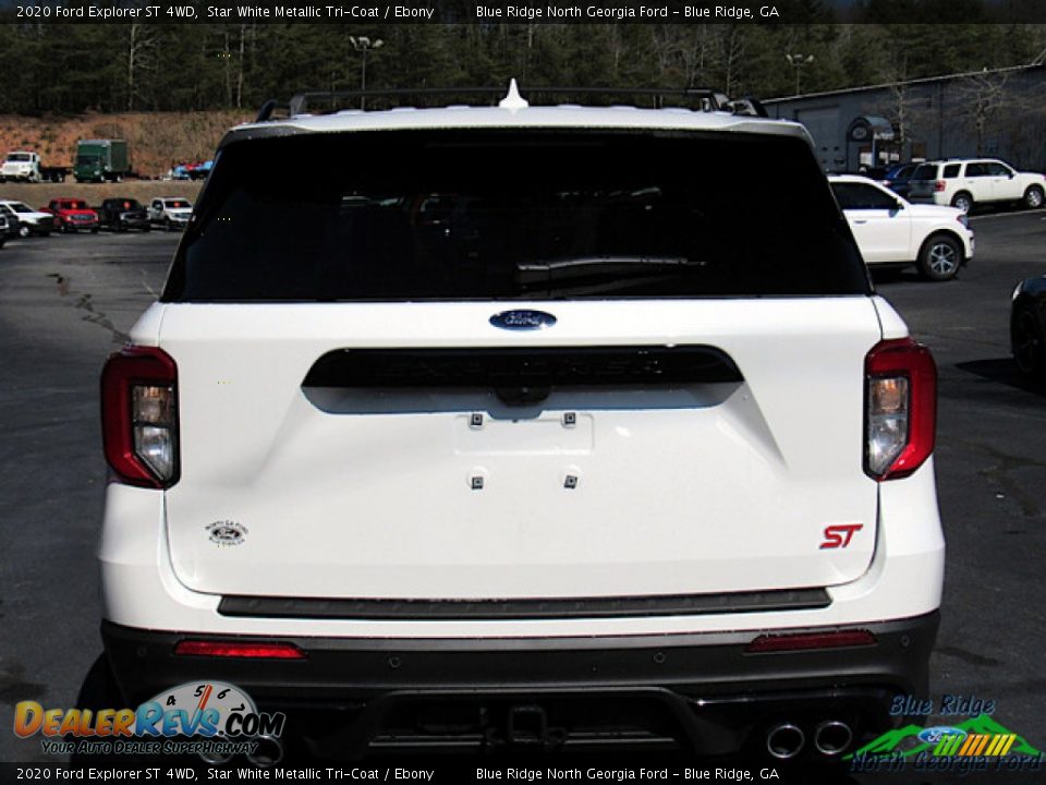 2020 Ford Explorer ST 4WD Star White Metallic Tri-Coat / Ebony Photo #4