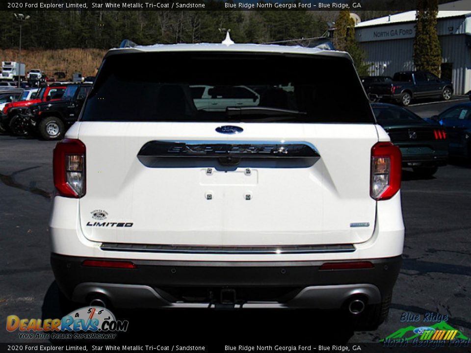2020 Ford Explorer Limited Star White Metallic Tri-Coat / Sandstone Photo #4