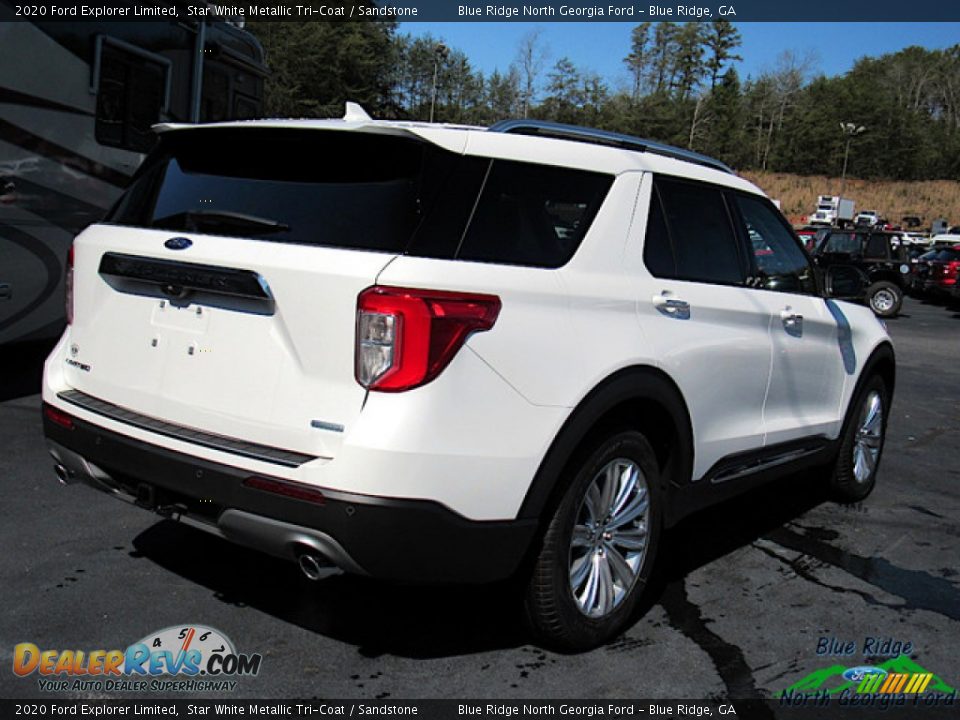 2020 Ford Explorer Limited Star White Metallic Tri-Coat / Sandstone Photo #5