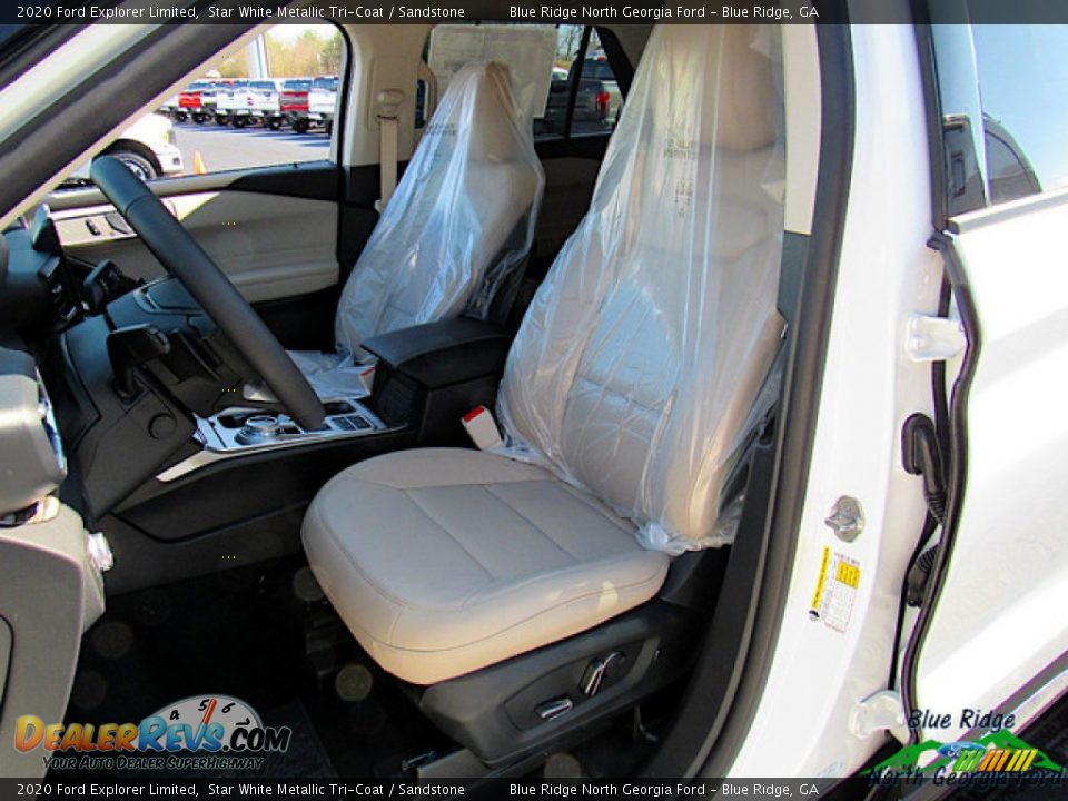2020 Ford Explorer Limited Star White Metallic Tri-Coat / Sandstone Photo #10