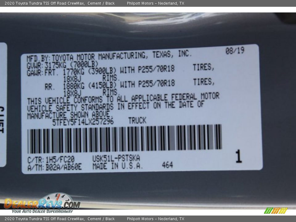 2020 Toyota Tundra TSS Off Road CrewMax Cement / Black Photo #25