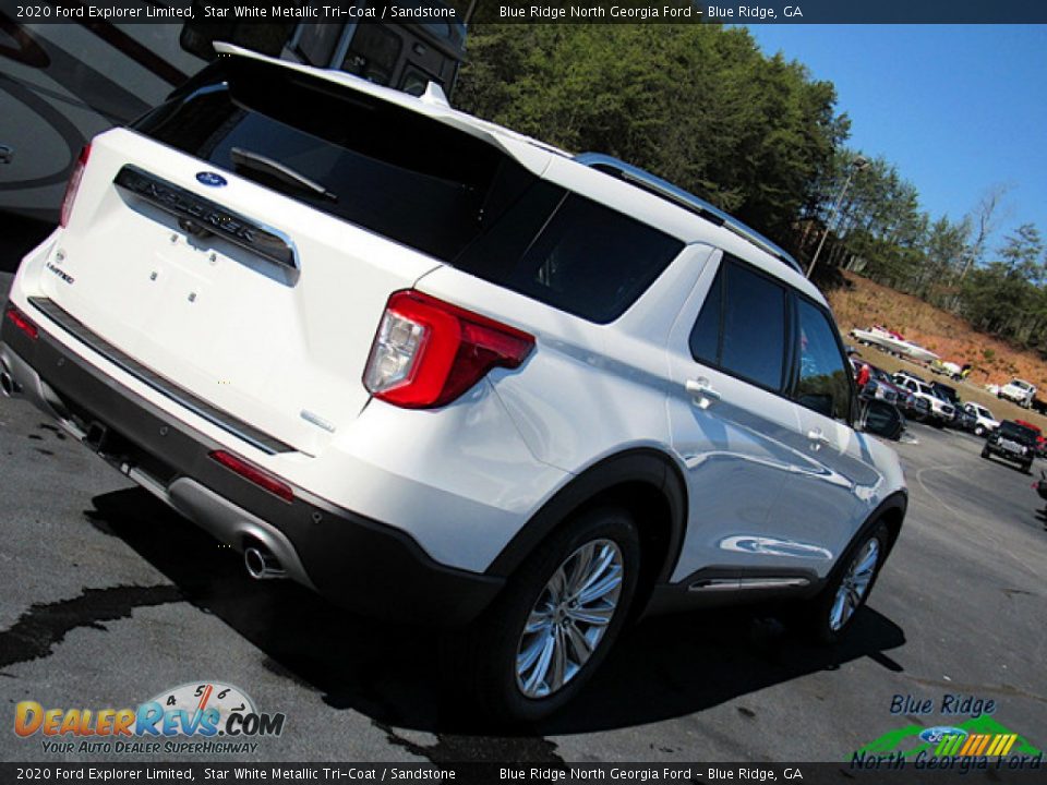 2020 Ford Explorer Limited Star White Metallic Tri-Coat / Sandstone Photo #36