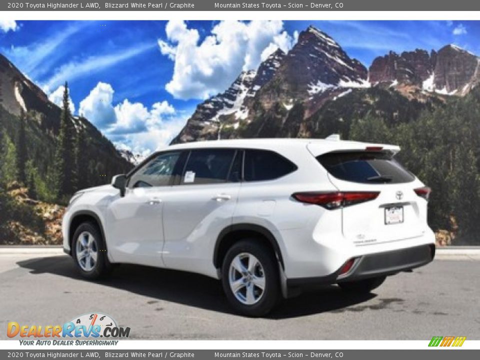 2020 Toyota Highlander L AWD Blizzard White Pearl / Graphite Photo #3