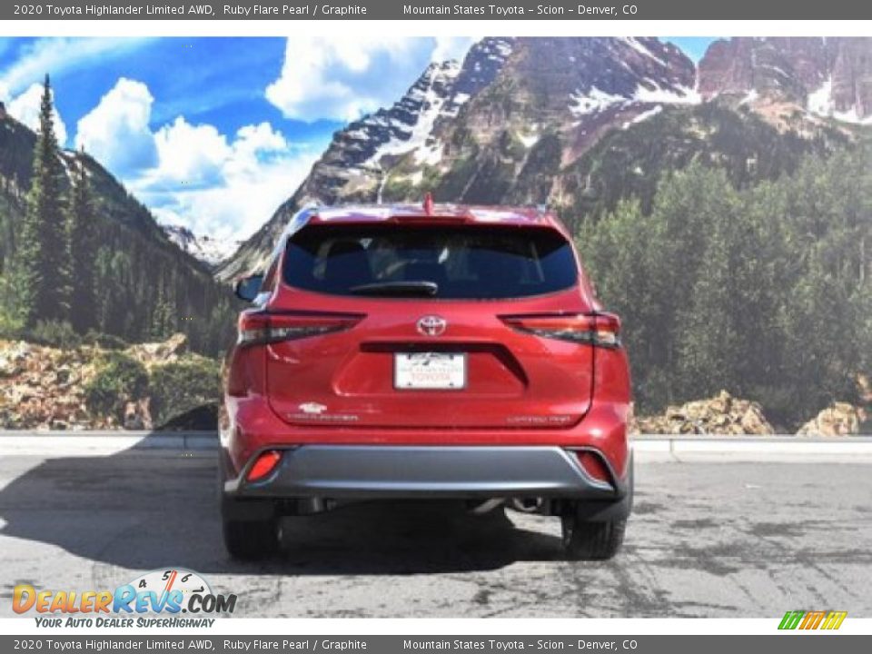 2020 Toyota Highlander Limited AWD Ruby Flare Pearl / Graphite Photo #4