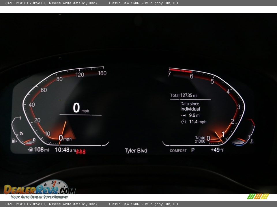 2020 BMW X3 xDrive30i Mineral White Metallic / Black Photo #10