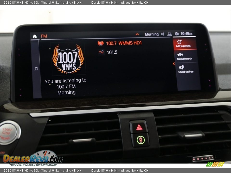 2020 BMW X3 xDrive30i Mineral White Metallic / Black Photo #12