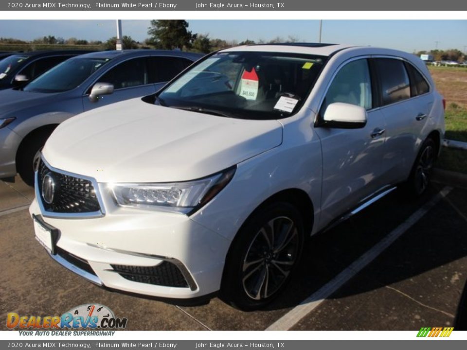 2020 Acura MDX Technology Platinum White Pearl / Ebony Photo #3