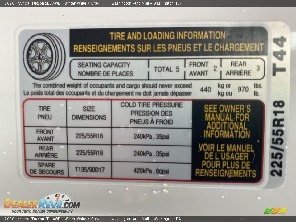 2020 Hyundai Tucson SEL AWD Winter White / Gray Photo #8