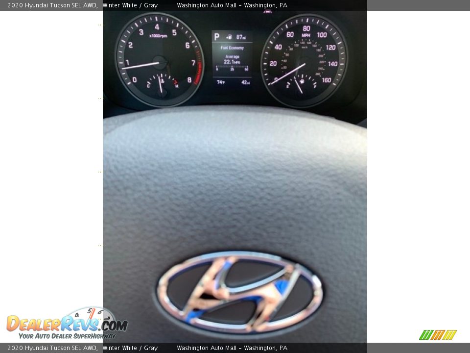 2020 Hyundai Tucson SEL AWD Winter White / Gray Photo #30