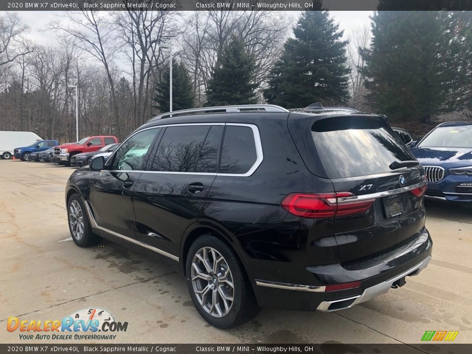 2020 BMW X7 xDrive40i Black Sapphire Metallic / Cognac Photo #2
