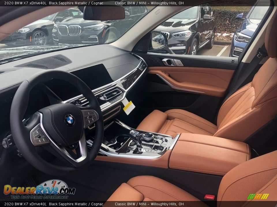 2020 BMW X7 xDrive40i Black Sapphire Metallic / Cognac Photo #3