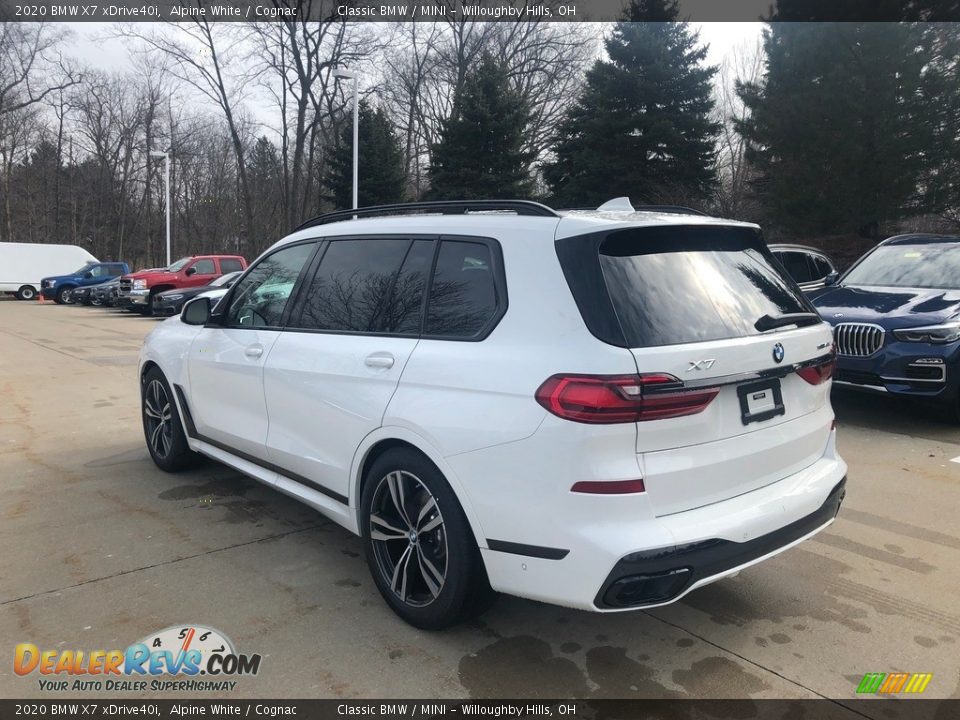2020 BMW X7 xDrive40i Alpine White / Cognac Photo #2