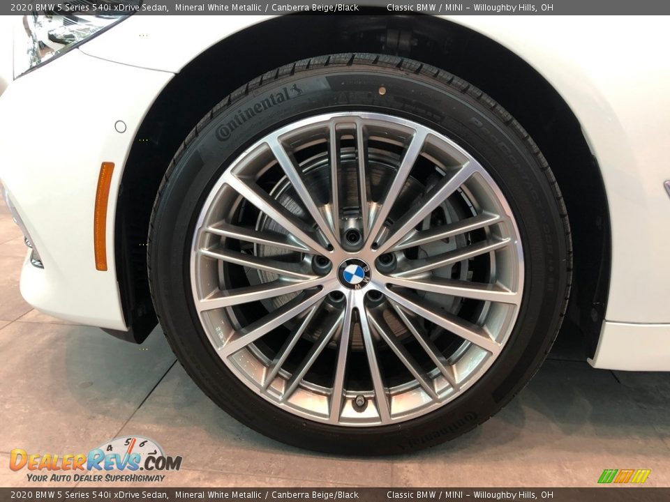 2020 BMW 5 Series 540i xDrive Sedan Mineral White Metallic / Canberra Beige/Black Photo #5