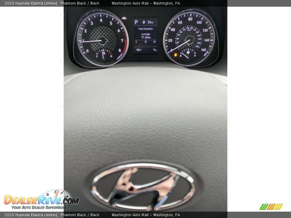 2020 Hyundai Elantra Limited Phantom Black / Black Photo #28