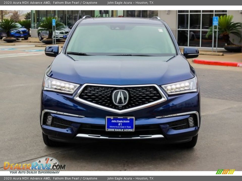 2020 Acura MDX Advance AWD Fathom Blue Pearl / Graystone Photo #2