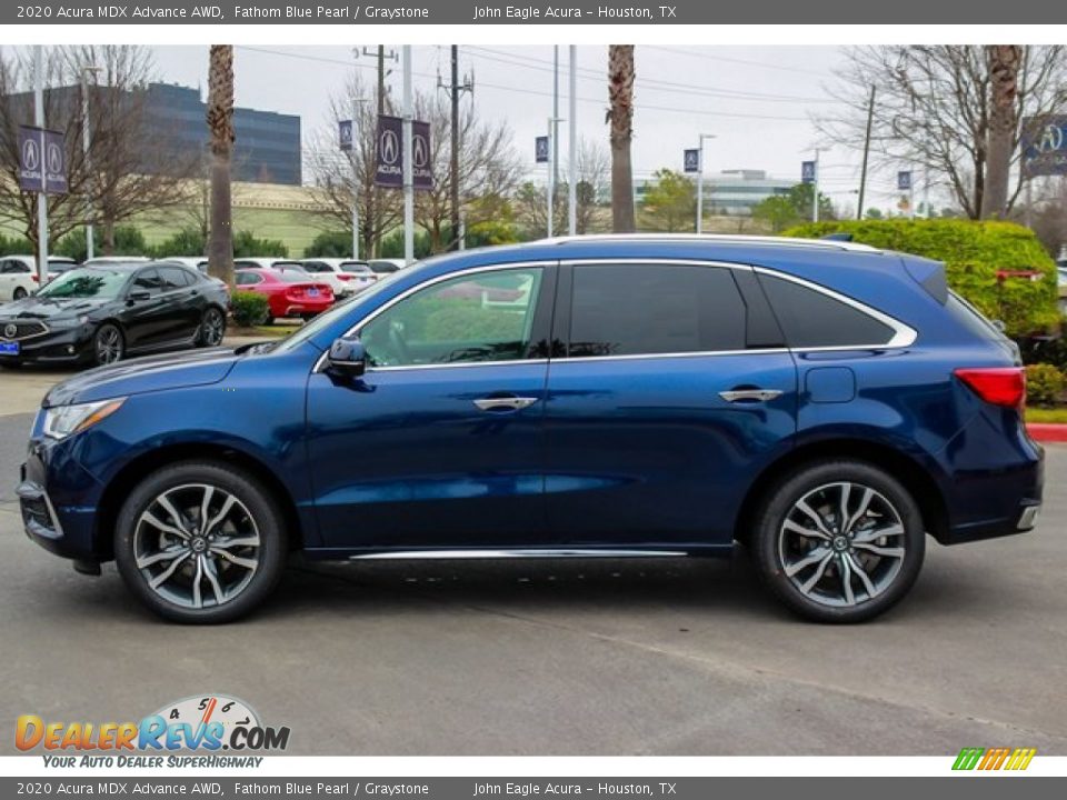 2020 Acura MDX Advance AWD Fathom Blue Pearl / Graystone Photo #4