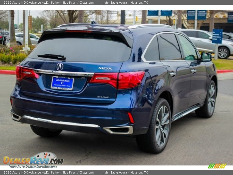 2020 Acura MDX Advance AWD Fathom Blue Pearl / Graystone Photo #7