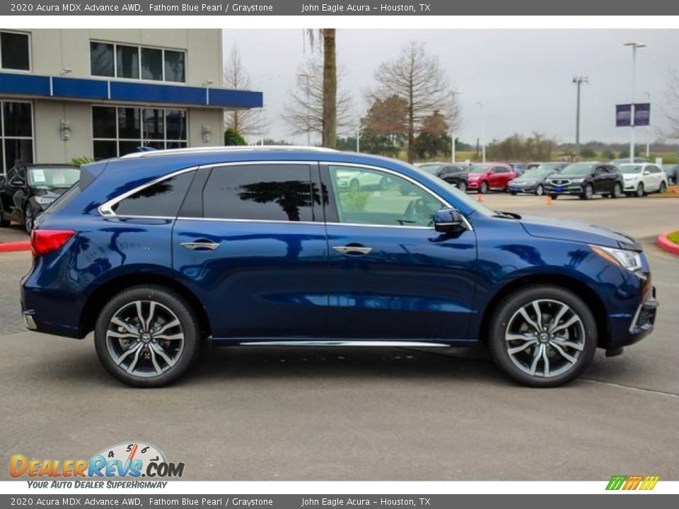 2020 Acura MDX Advance AWD Fathom Blue Pearl / Graystone Photo #8